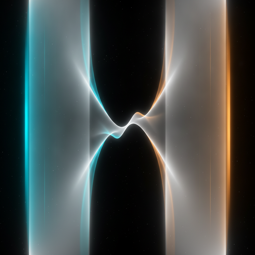 Illustrated two glowing forex spread gaps, one constant width and one fluctuating width