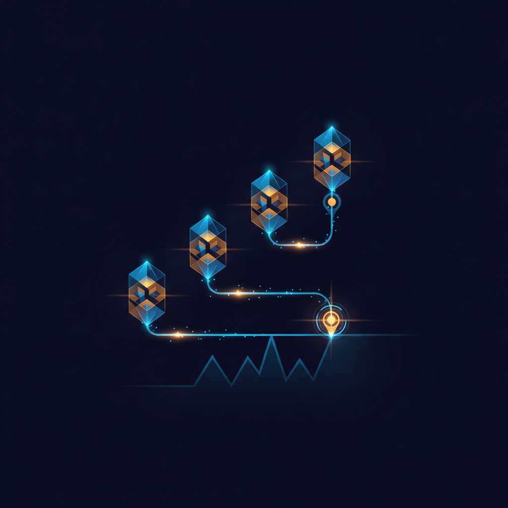 Glowing sequential calculation steps representing how to calculate pips