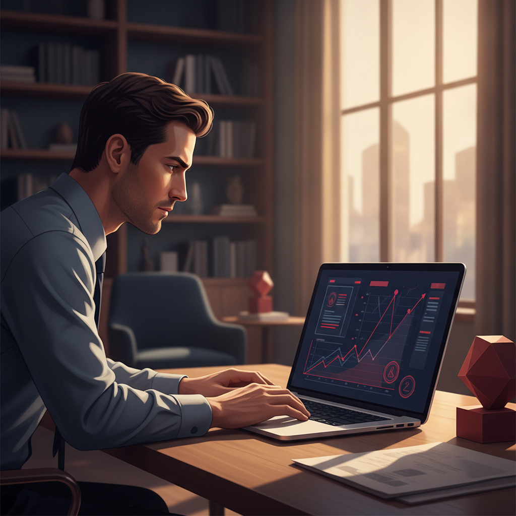 Trader reviewing broker regulation license documents on a laptop