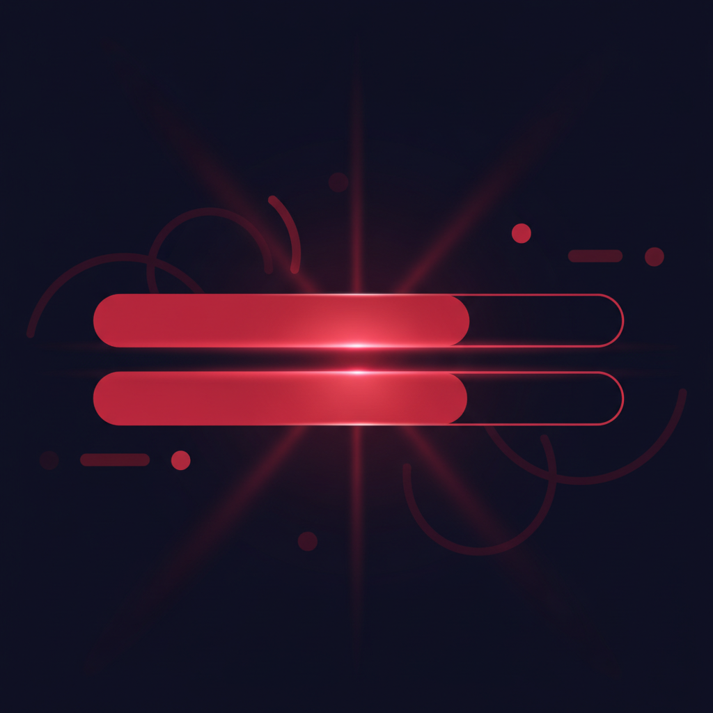 Glowing bid and ask price bars separated by a highlighted gap in navy and red tones