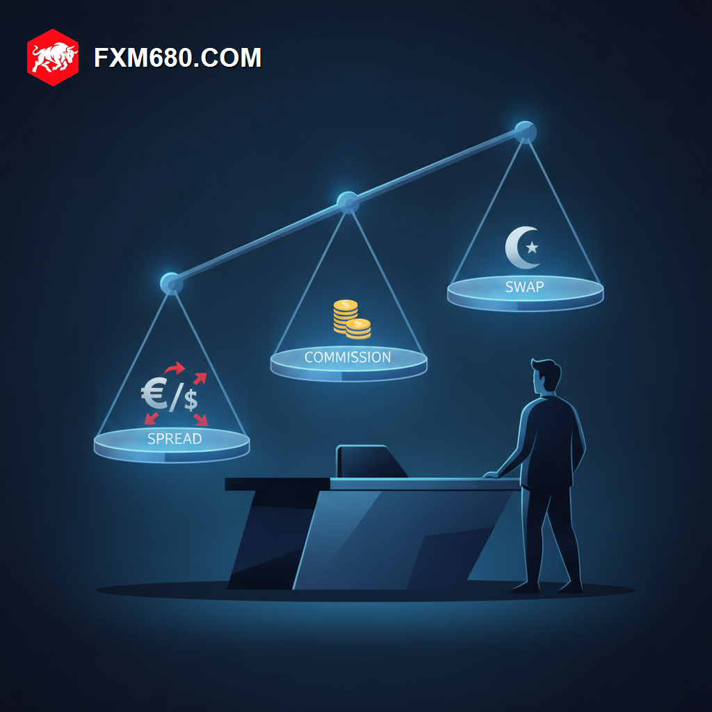 Illustration representing the combined costs of forex trading