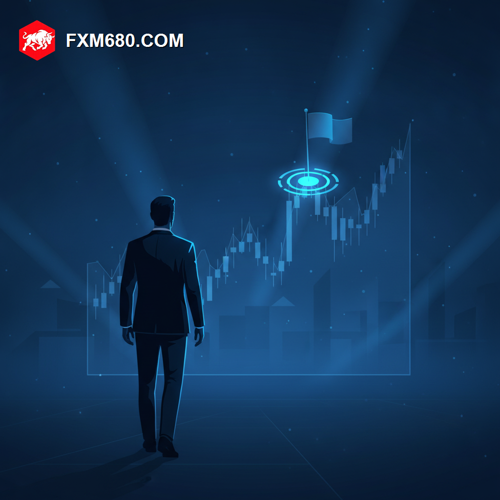 Illustration representing a pending forex order waiting to trigger at a set price level