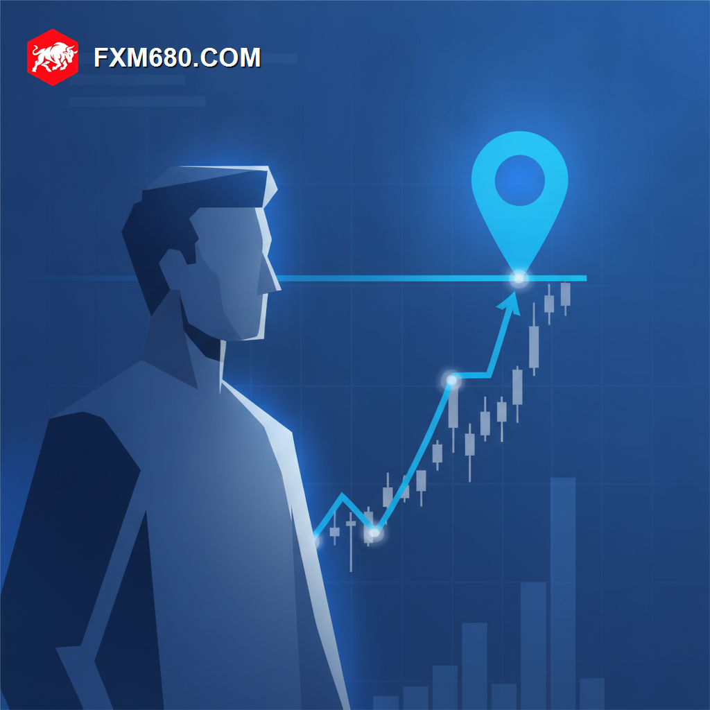 Illustration representing a sell limit order waiting above current market price