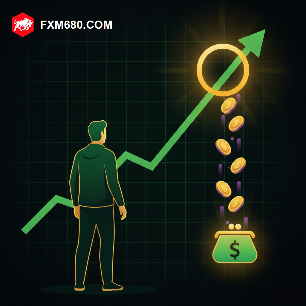 Illustration representing a take profit order locking in forex trading gains