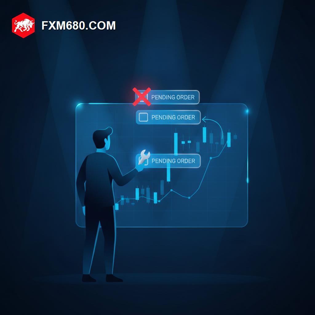 Illustration representing ongoing management of pending forex orders