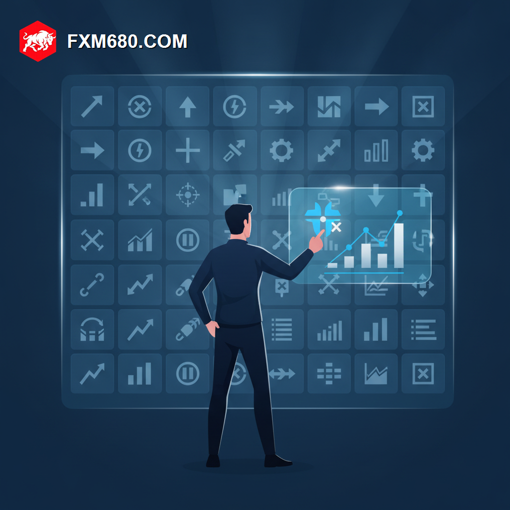 Illustration representing a complete toolkit of forex order types
