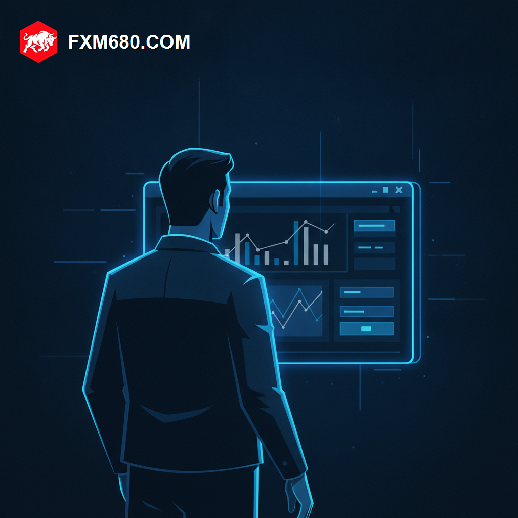 Illustration representing the MetaTrader 4 forex trading platform