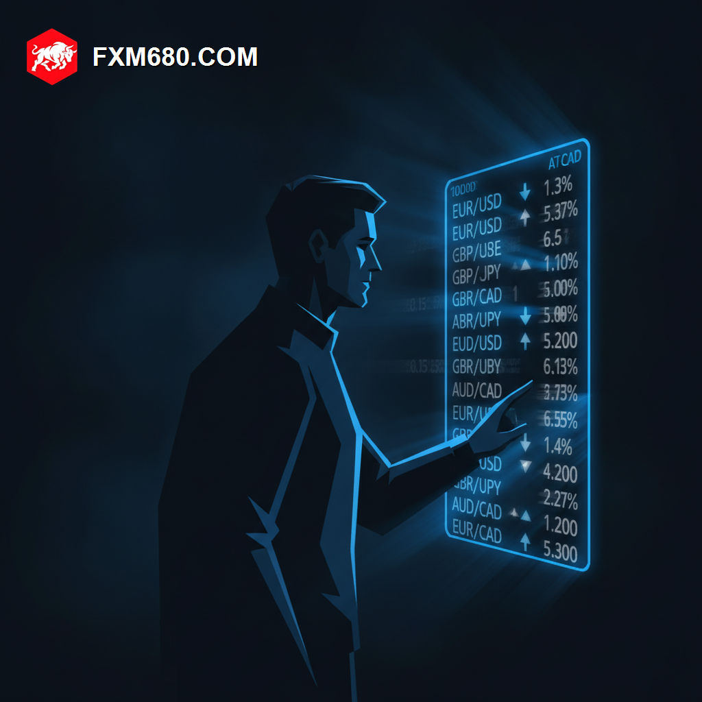 Illustration representing the MT5 Market Watch panel listing forex instruments