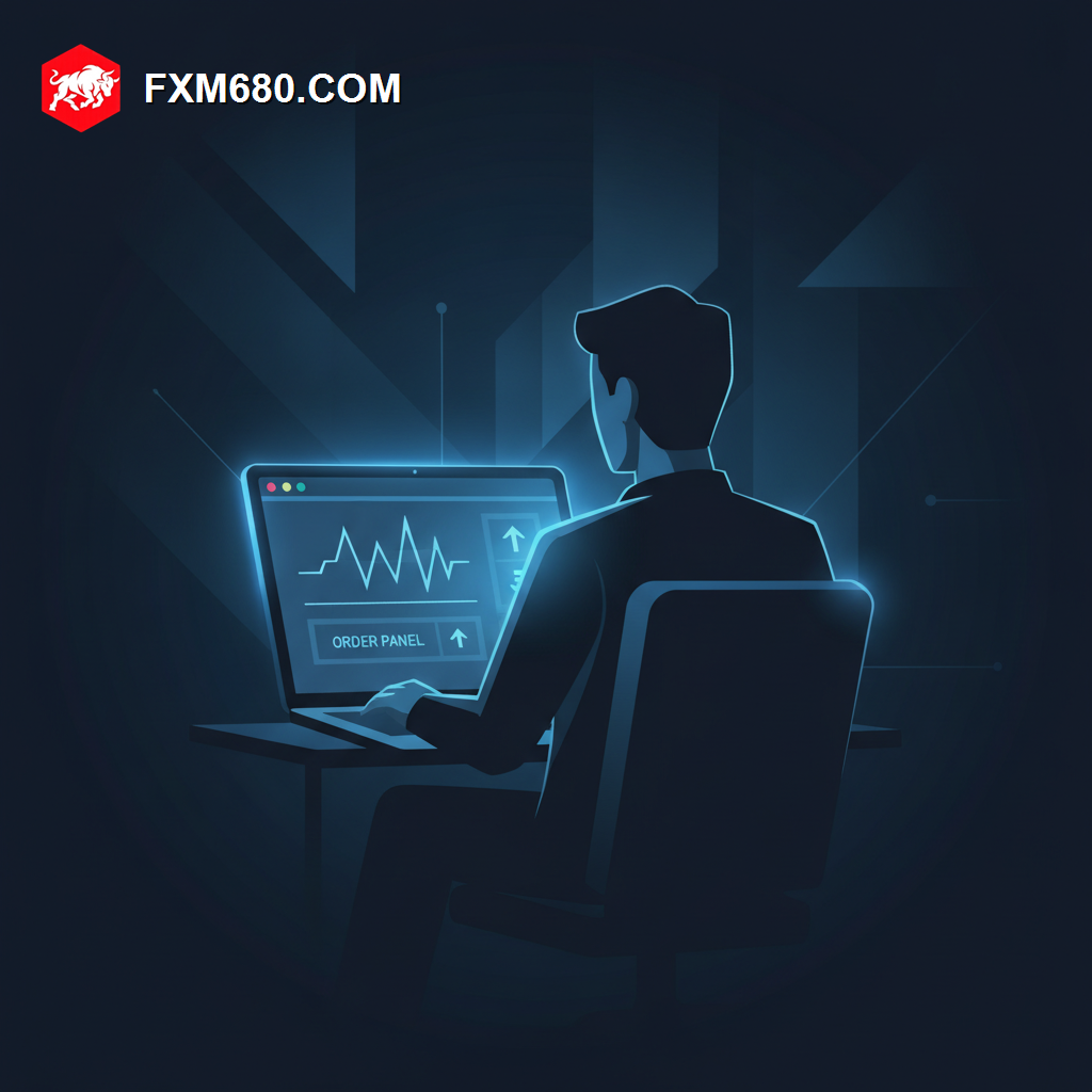 Illustration representing a web-based forex trading platform running in a browser
