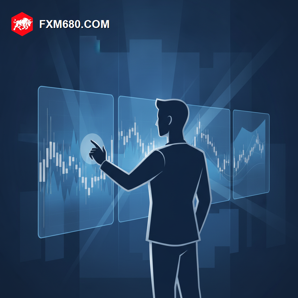 Illustration representing multiple forex chart timeframes from short to long