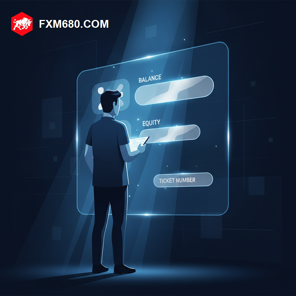 Illustration representing forex trading platform terminology like balance and equity