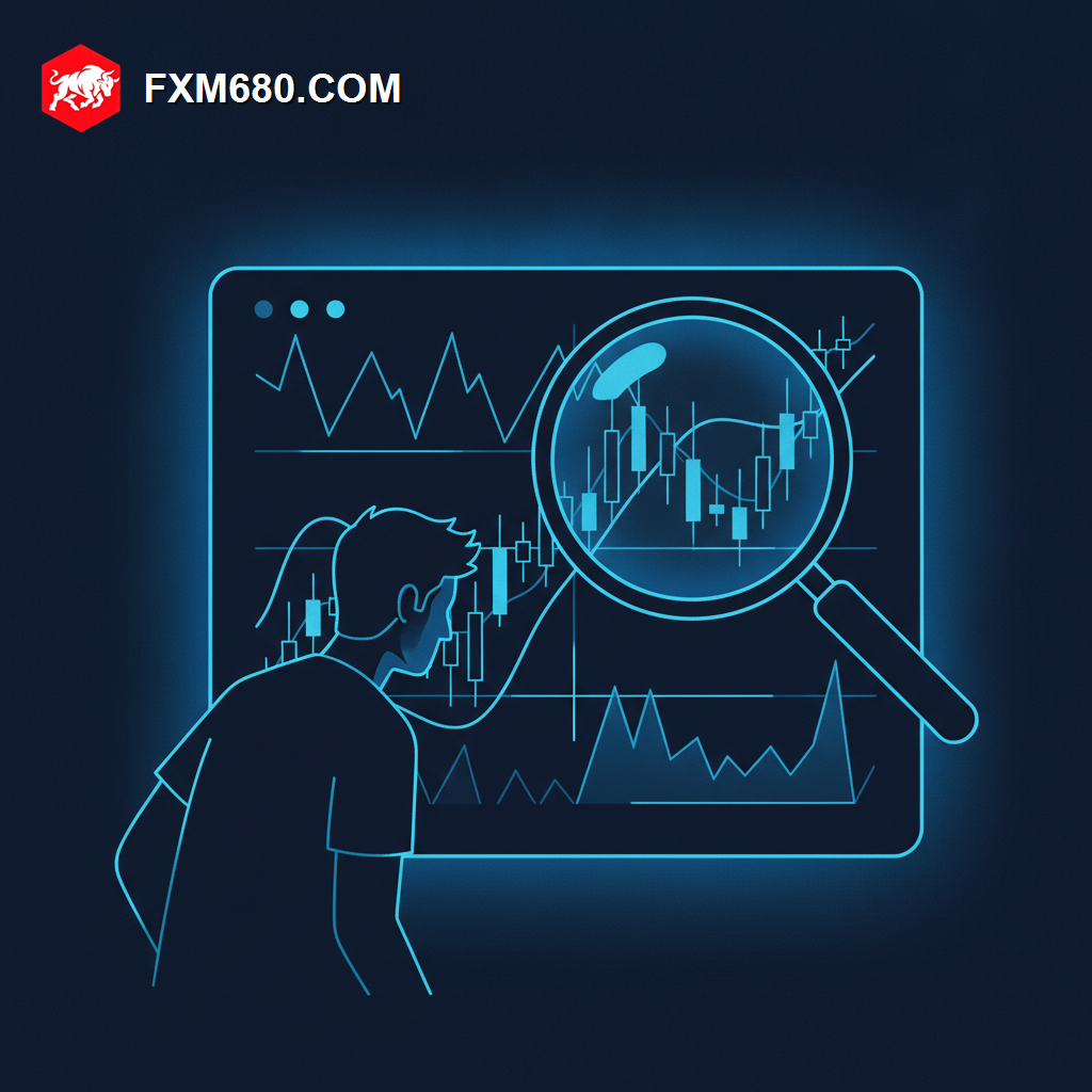 Illustration representing technical analysis of forex price charts and patterns