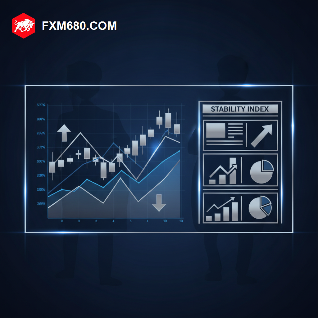 Illustration comparing technical analysis charts and fundamental analysis news data