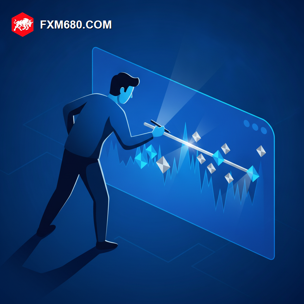 Illustration representing drawing support and resistance zones on a forex chart