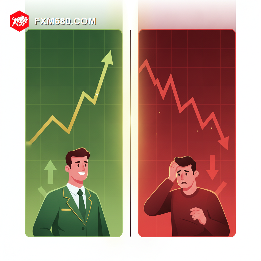 Illustration comparing a temporary retracement and a genuine trend reversal on a forex chart