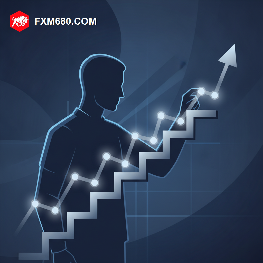 Illustration representing forex market structure with a sequence of swing highs and lows