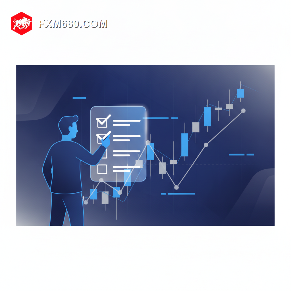 Illustration representing a forex technical analysis checklist process