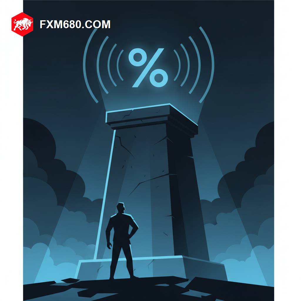Illustration representing a central bank interest rate decision affecting currency markets