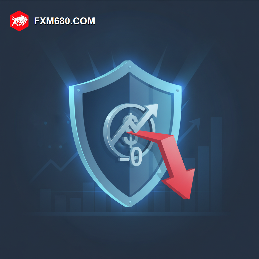 Illustration representing negative balance protection shielding a trading account