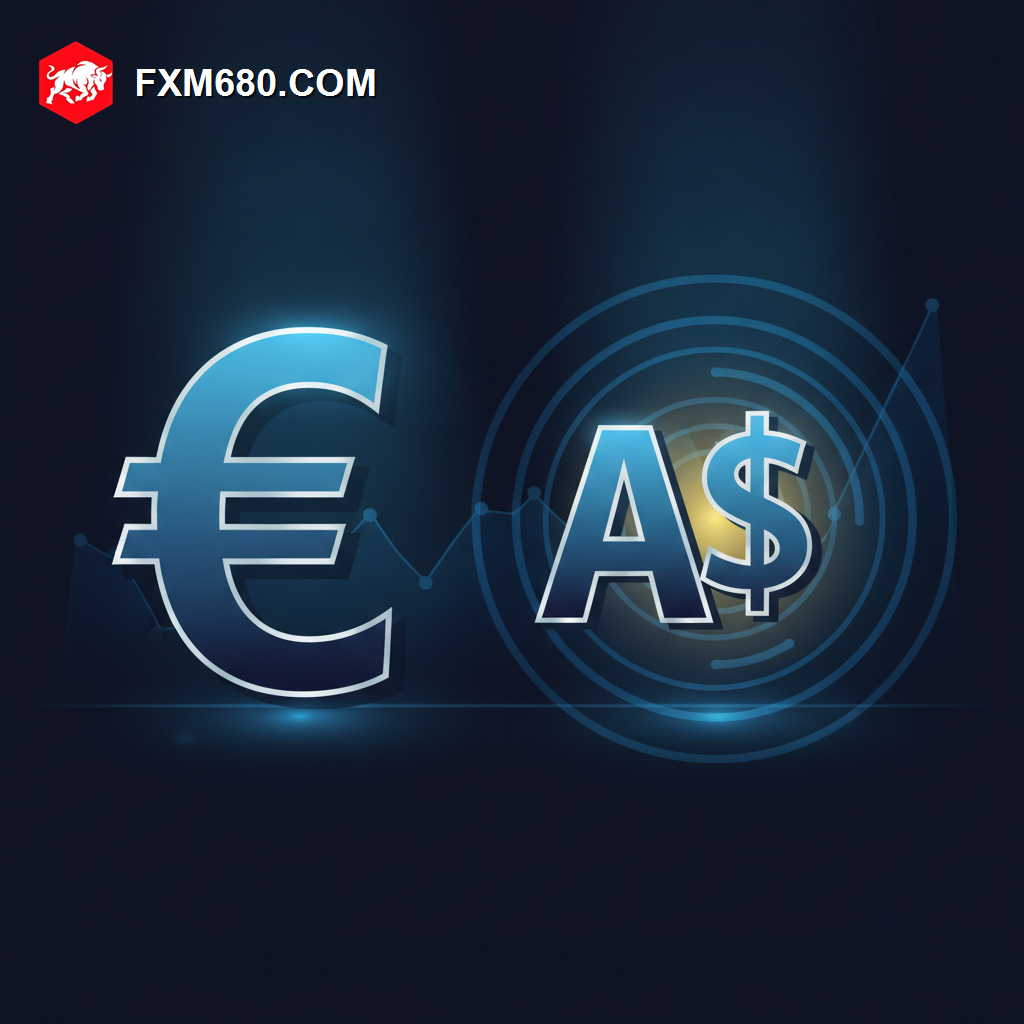 Illustration representing the EUR/AUD currency pair between European and Australian markets