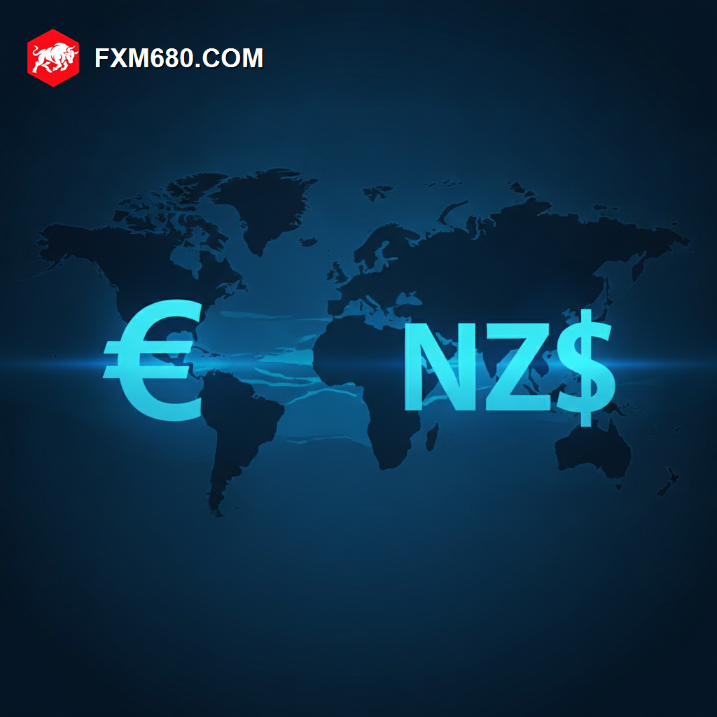 Illustration representing the EUR/NZD currency pair between European and New Zealand markets