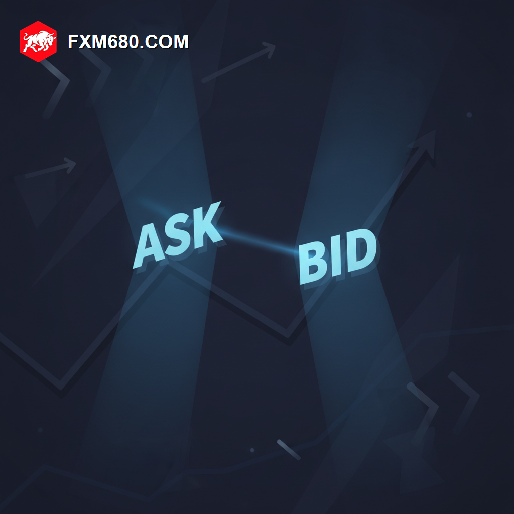 Illustration representing two prices, a bid and an ask, with a gap between them