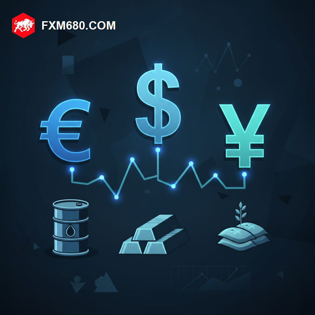 Illustration representing a currency value tracking the price of a key exported commodity