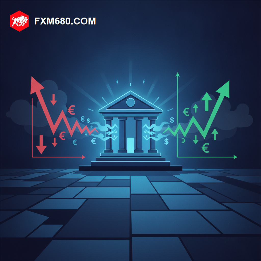 Illustration representing a central bank actively intervening to hold a currency at a fixed level