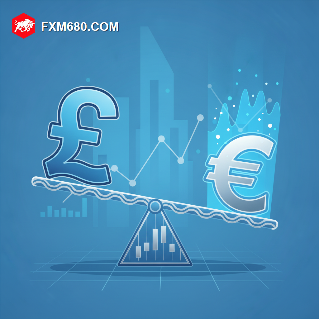 Two glowing currency symbols balanced on opposite ends of a seesaw, one edging slightly higher than the other