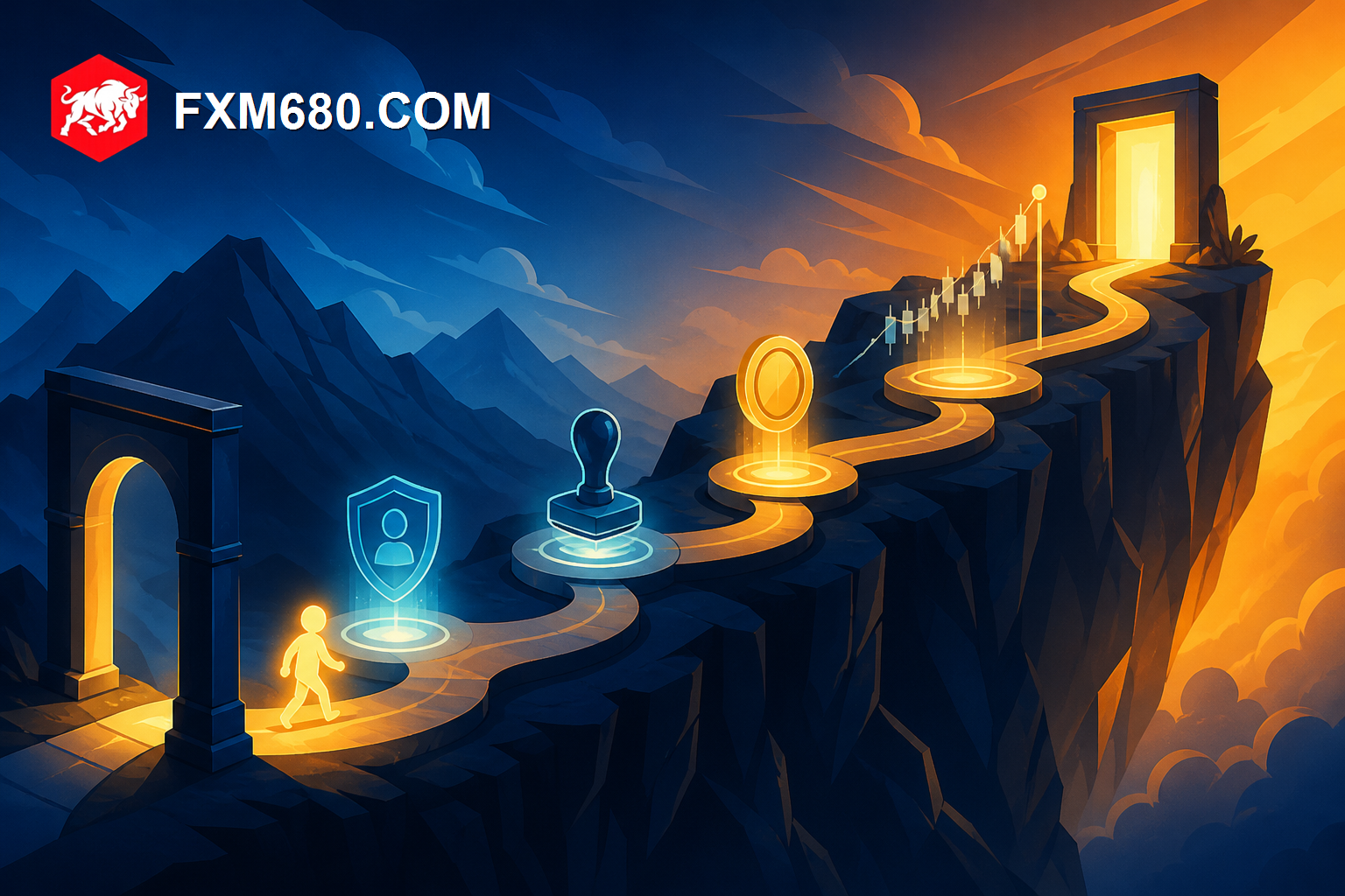 A trader's journey at Mitrade illustration